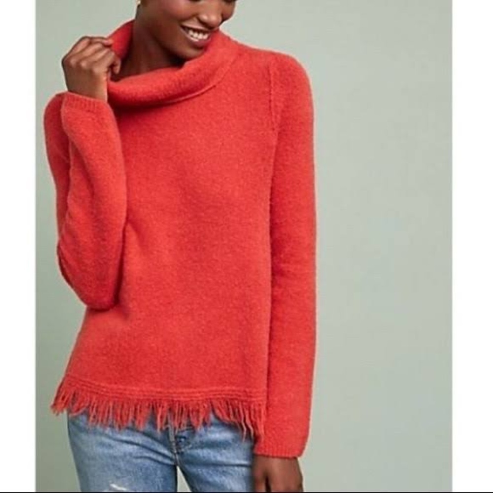 Anthropologie Aruna Fringe Cowlneck